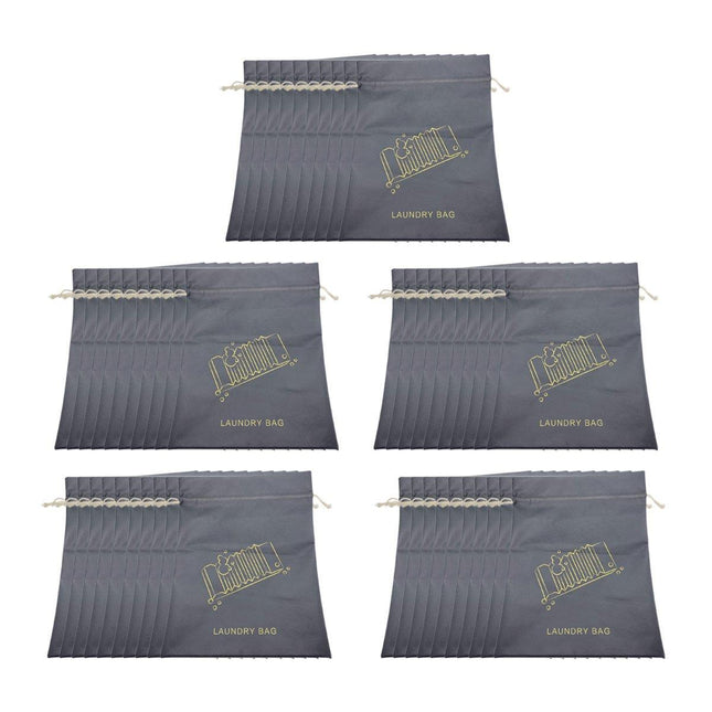 50PCS Large Laundry Bag Travel Drawstring Bags For Dirty Clothes Gym Washable