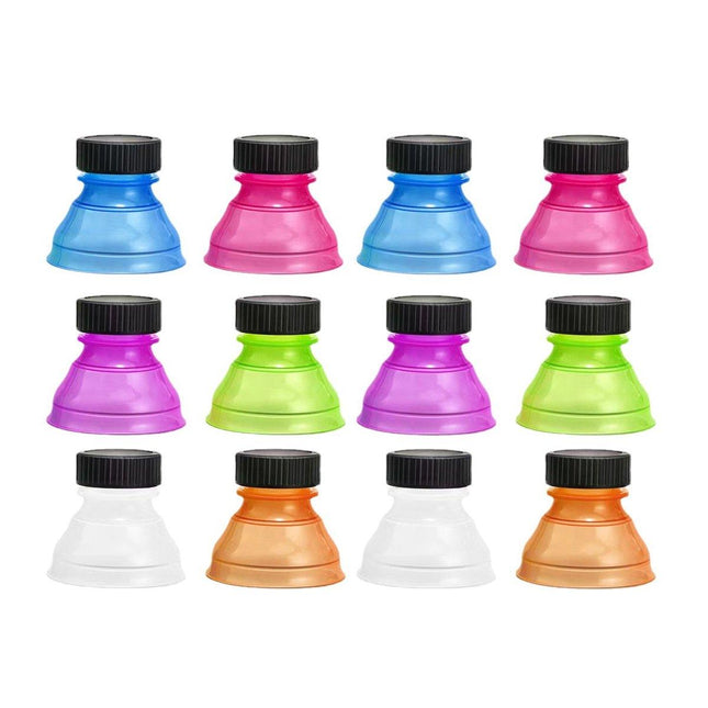 12pcs Leakproof and Spillproof Plastic Screw Caps Durable Bottle Sealing Lids