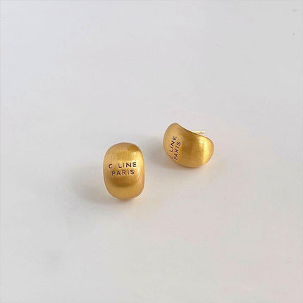 Temperament Matte Brushed Texture Simple Stud Earrings Fashion Jewelry for Women