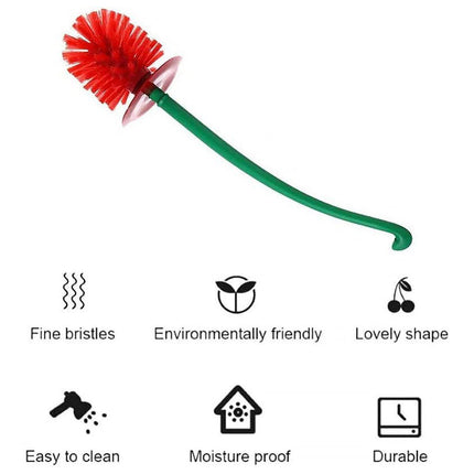 Soft Wool Toilet Brush with Long Handle Plastic Cleaning Brush Household Tool