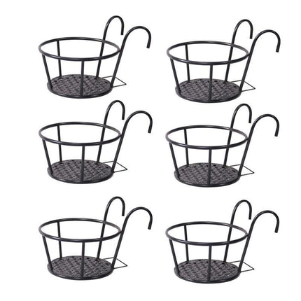 Hanging Metal Flower Holder Shelf Stand Pots Basket Plant Garden Storage 1-9PCS - Aimall