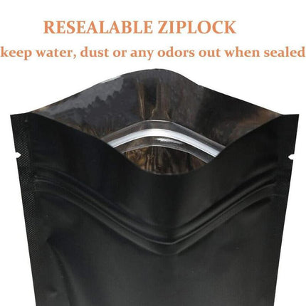 100PCS Black Aluminum Bag Mylar Foil Pouch Heat Sealer Food Storage Package Bags - Aimall