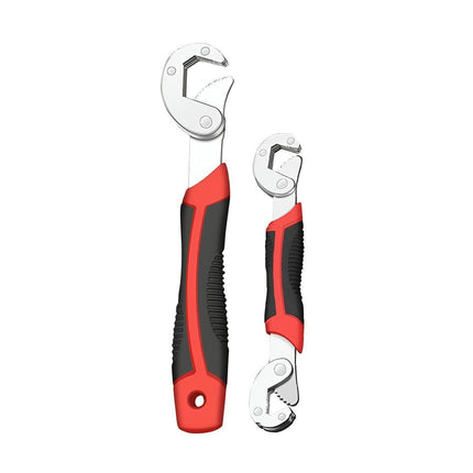 2PCS Snap N Grip Wrench Set Universal Adjustable Multi Function Spanner Tool - Aimall