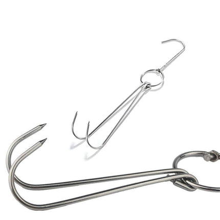 10PCS Stainless Steel Roast Duck Hooks Duty Double Hooks for Chicken Meat Goose