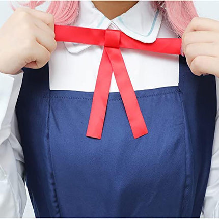 Anime SPY×FAMILY Anya Forger Girls Long Sleeve Dress Wig Outfits Cosplay Costume - Aimall