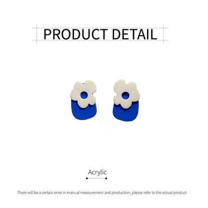 Klein Blue Flower Earrings for Women Fashion Jewelry Elegant Gift for Her