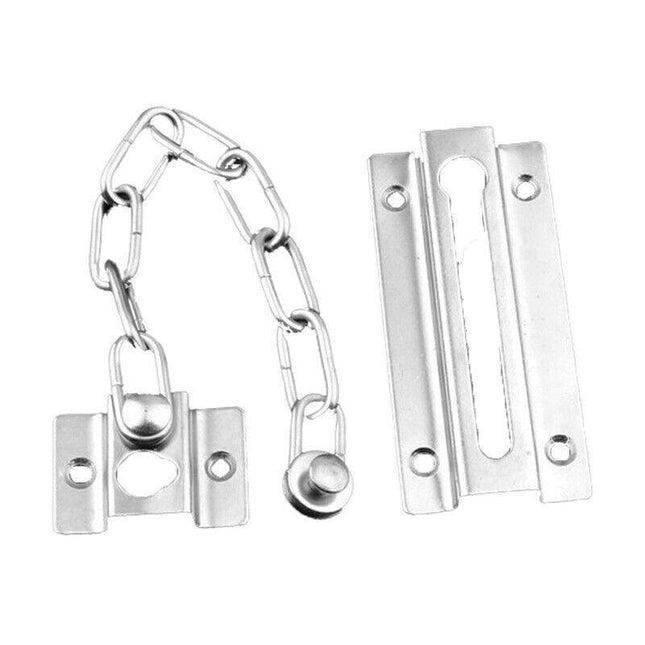 Security Door Chain Home Office Lock Guard Latch Stainless Sliding Fastener - Aimall