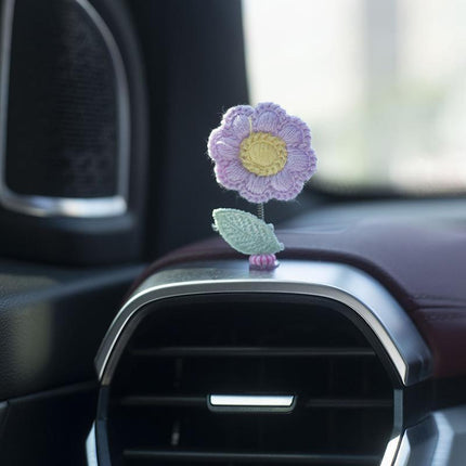 Fashion Car Dashboard Shaking Head Plant Flower Ornaments Automobile Decoration - Aimall