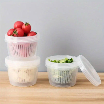 5pcs Plastic Storage Containers with Lids Refrigerator Organizer Box for Kitchen