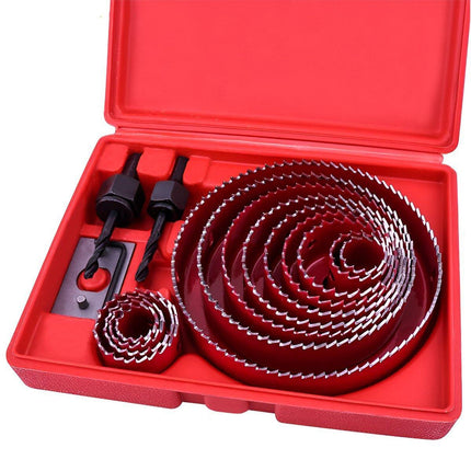 18X Hole Saw Drill Bit Kit Set Holesaw Wood Sheet Metal Timber Woodworking Tool - Aimall