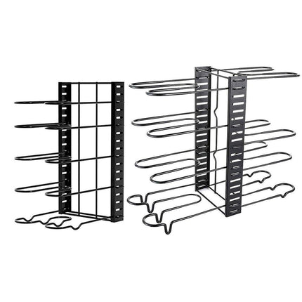 Multi-Layer Vertical Pot Lid Storage Rack Folding Kitchen Countertop Organizer