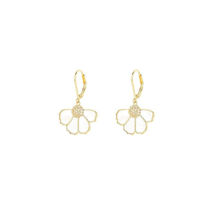 Flower Shape Stud Earrings Cute Sweet Design Fashion Jewelry Gift for Women