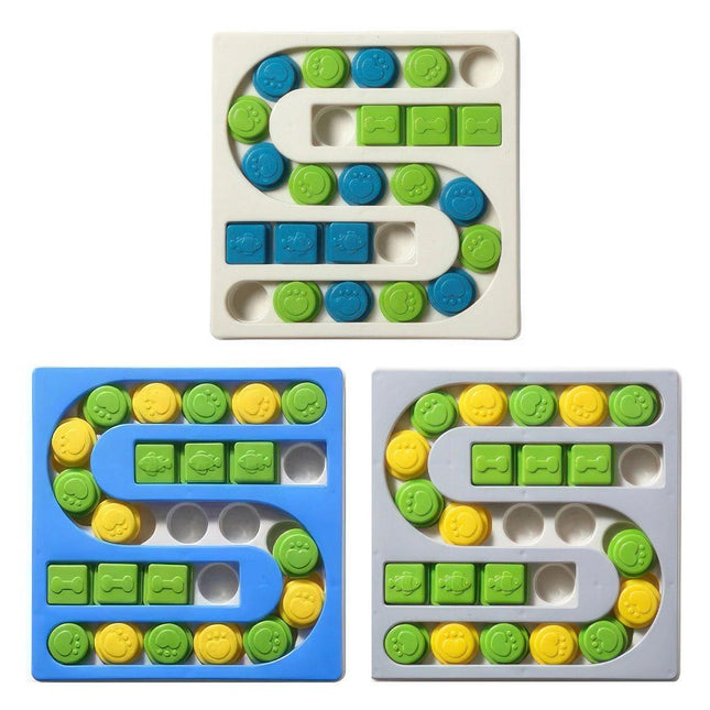 Interactive Dog Puzzle Toy S Shaped Treat Dispenser Pet Training Food Feeder