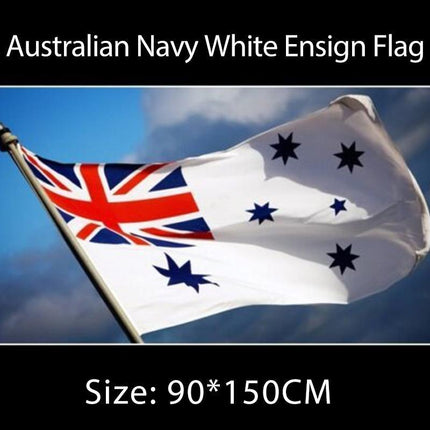 90 x 150CM Australian White Ensign Flag Large RAN Navy Australia Flag - Aimall
