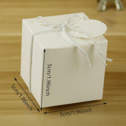 100pcs Vintage Kraft Paper Wedding Sugar Boxes Favors Gift Boxes Party Supplies