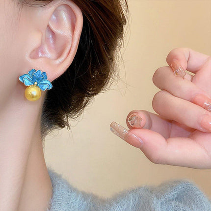 Vintage Flower Earrings Retro Fashion Jewelry for Women Female Stud Earrings