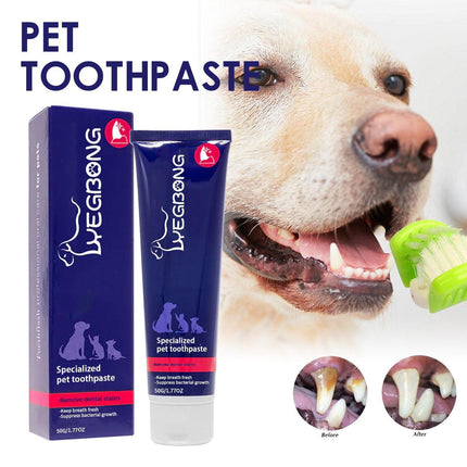 Pet Oral Care Cats Dogs Clean Bad Breath Tartar Stains Teeth Whitening Kit