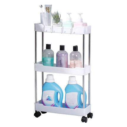 Multi Layer Rolling Storage Cart Kitchen Bathroom Organizer Shelf with Wheels