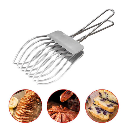 Stainless Steel Ham Bread Slicer Multi-function BBQ Clip Meat Cutter Splitter