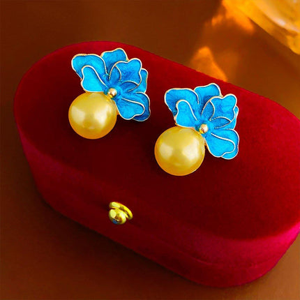 Vintage Flower Earrings Retro Fashion Jewelry for Women Female Stud Earrings