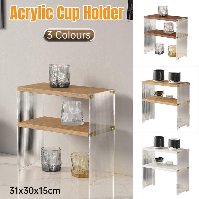 Acrylic Desktop Cup Holder Multi-Purpose Portable Storage Organizer For Home