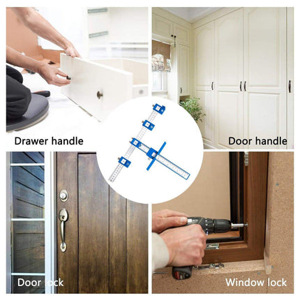 Furniture Carpentry Drill Guide Punch Locator Woodworking Hole Locator Ruler