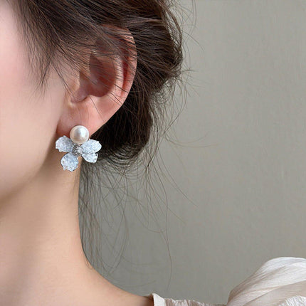 Luxury Crystal Butterfly Bow Earrings Elegant Dangle Fashion Jewelry Women