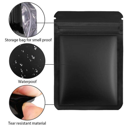 100PCS Black Aluminum Bag Mylar Foil Pouch Heat Sealer Food Storage Package Bags - Aimall