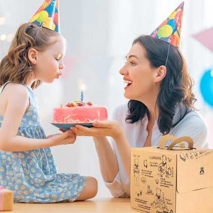 6/8 Inch Birthday Cake Boxs Set Ideal for Cake Transport and Presentation