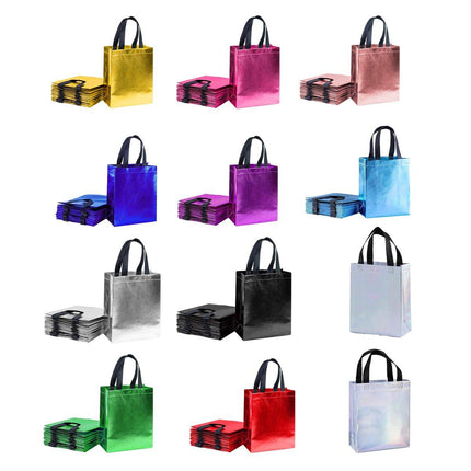 24pcs Laser Non Woven Gift Bags Tote Bags for Party Favor Wedding and Birthday