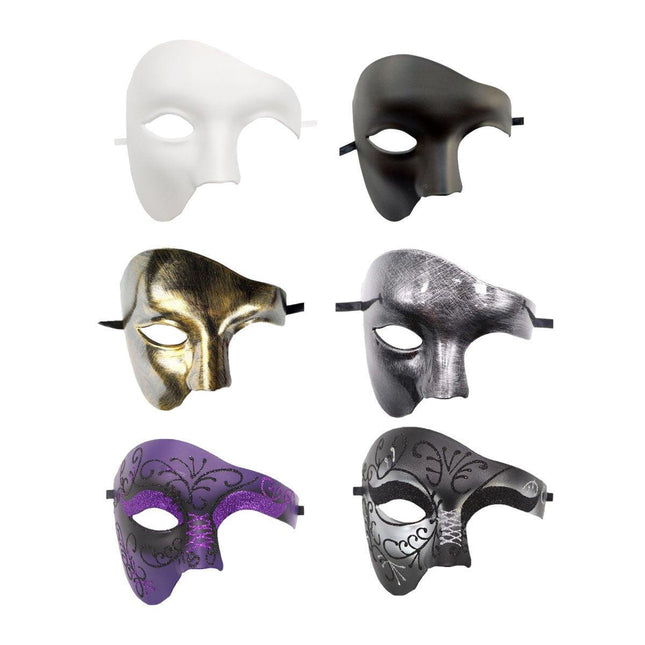 One Eye Half Face Mask Prom Party Nightclub Costume Mask Halloween Fancy Dress