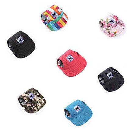 Dog Baseball Cap Outdoor Pet Sun Hat Summer Canvas Visor Puppy S Size - Aimall