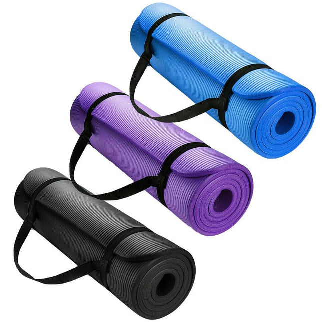 10MM Thick Durable NBR Yoga Mat for Gym & Pilates - Aimall