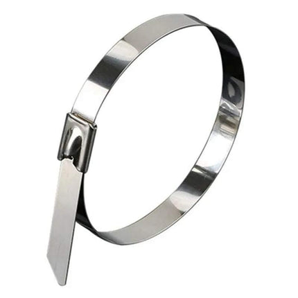 200x Stainless Steel Cable Ties SS304 Marine Grade Zip Strap Locking Wrap 100-800mm - Aimall