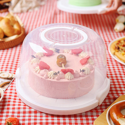 Reusable Plastic Cupcake Carrier Box Transparent Handle Cake Container
