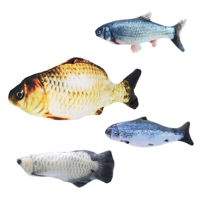 Electric Dancing Fish Kicker Cat Toy Wagging Realistic Moves Usb Rechargeable Au - Aimall