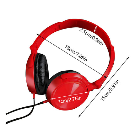 Over Ear Headphones Hi-Fi Stereo Noise-Cancelling Headsets Wired Earphones Au