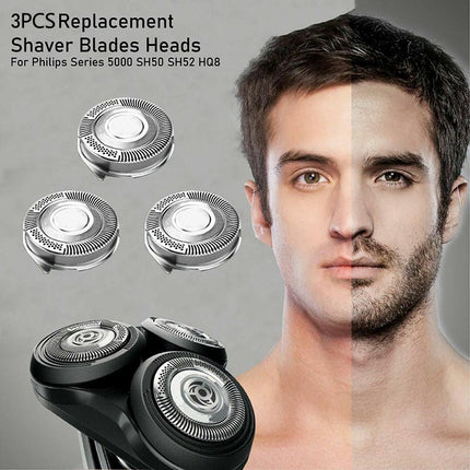 3Pcs Replacement Shaver Blades Heads For Philips Series 5000 Sh50 Sh51 Sh52 Hq8