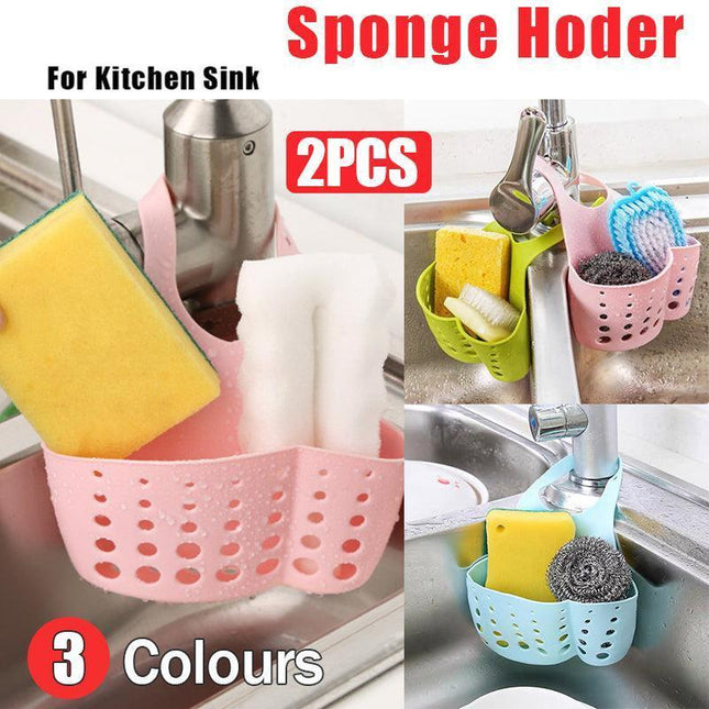 Kitchen Drain Holder Sponge Sink Storage Rack Basket Organizer Shelf Bathroom - Aimall