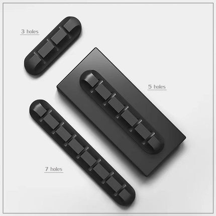 VALUE PACK USB Charge Cable Holder Desk Cable Clips Organizer Cord Management - Aimall