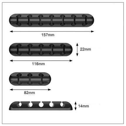 VALUE PACK USB Charge Cable Holder Desk Cable Clips Organizer Cord Management - Aimall