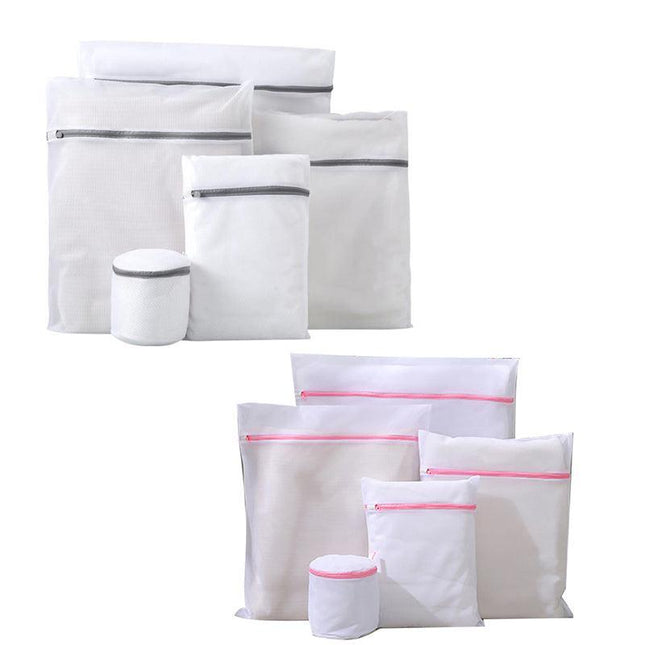 5X Laundry Wash Bag Washing Aid Zipper Mesh Clothes Bra Delicate Large AU Stock - Aimall