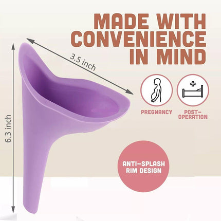 3X Portable Female Woman Ladies She Urinal Urine Wee Funnel Camping Travel Loo - Aimall
