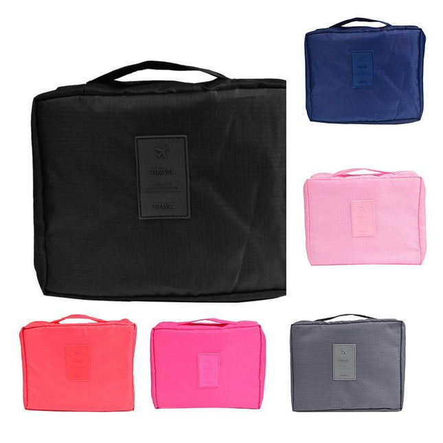 Travel Cosmetic Storage MakeUp Bag Folding Toiletry Wash Organizer Pouch New AU - Aimall