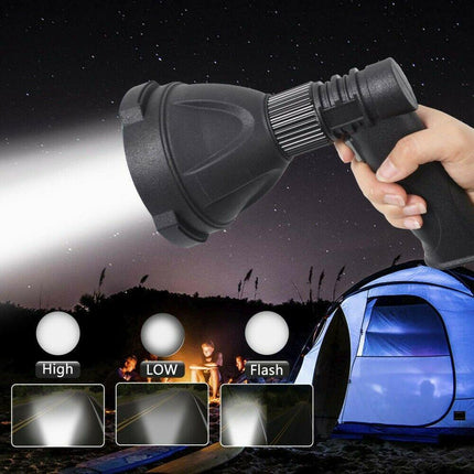 LED Handheld Spotlight Rechargeable Hunting Camping Flashlight Spot Light Torch - Aimall
