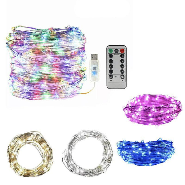 5M 10M 20M USB Powered Copper Wire String Fairy Lights Xmas Wedding Party Home - Aimall