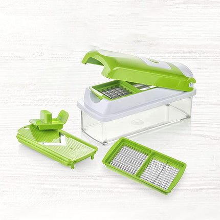 12IN1 A Food Slicer Dicer Nicer Container Chopper Peeler Vegetable Fruit Cutter - Aimall