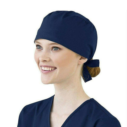 100% Cotton Surgical Scrub Cap Hat Unisex SurgeryTheatre Doctor Nurses Solid AU - Aimall