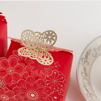 12x Laser Cut Favor Boxes Bigger 6cm Base Wedding Favour Gift Box Party AU STOCK - Aimall