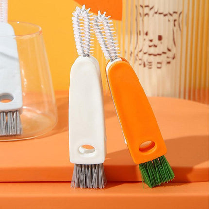 3 In 1 Bottle Cap Detail Brush Cleaner Cup Cover Lid Slit Cleaning Tool Supplies - Aimall
